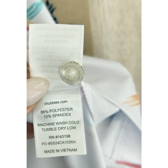 Chubbies Performance Polo 2.0 Shirt Men’s Small The Dude Where's Macaw Parrots - Picture 9 of 16